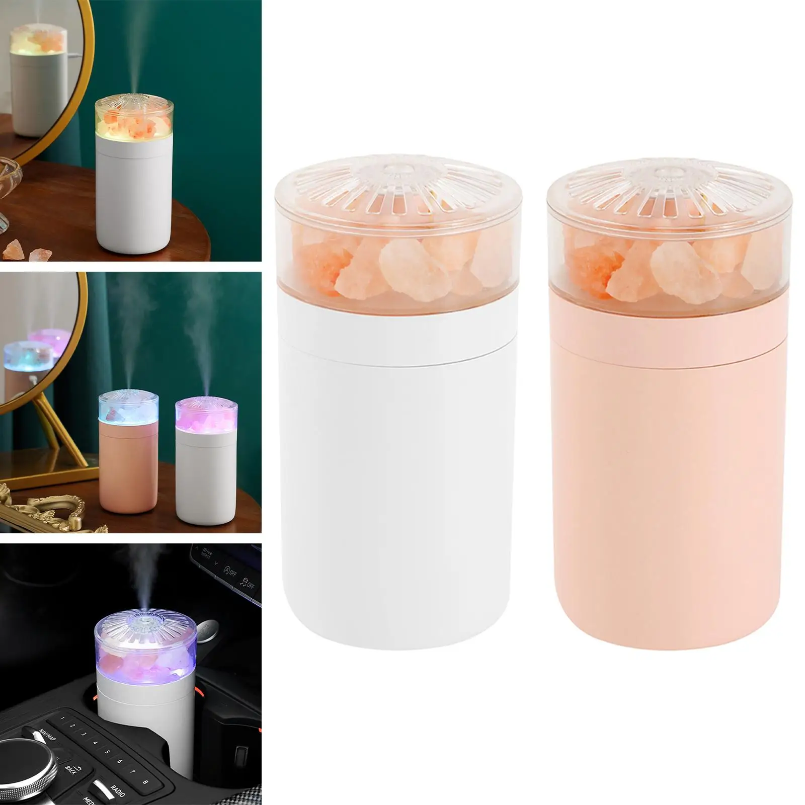 Cool Mist Humidifier Essential Oil Diffuser 7 LED Light Color Small Quiet Operation 250ml Aroma Diffuser for Bedroom Travel Home
