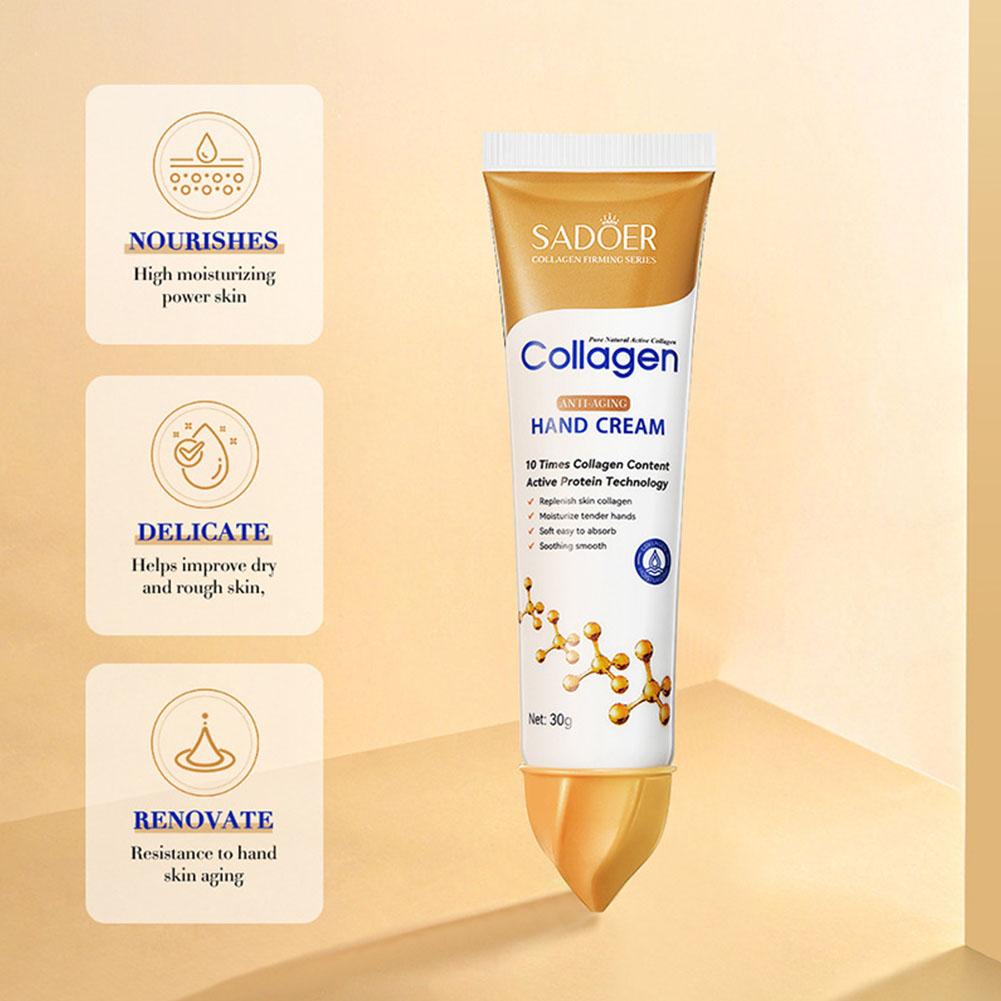 Best of 30g Collagen Anti-wrinkle Removal Hand Cream Moisturizing Exfoliating Repair Calluses Nourish Whitening Anti-Aging Crack Ge H9M6 Reviews & Tips