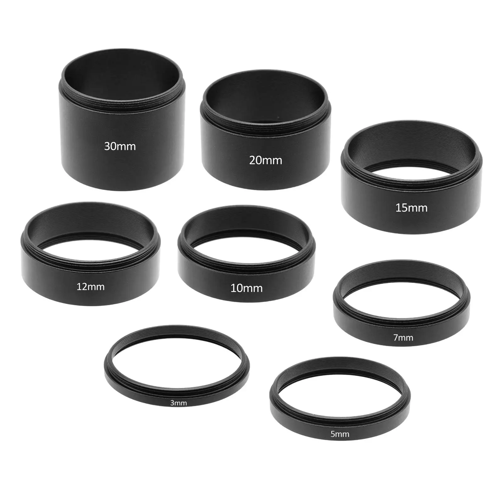 T2 Extension Tube Photography Accs M42x0.75 Thread Easy to Install Supplies Premium Wide T2 Thread Extension Tube for Slr Camera
