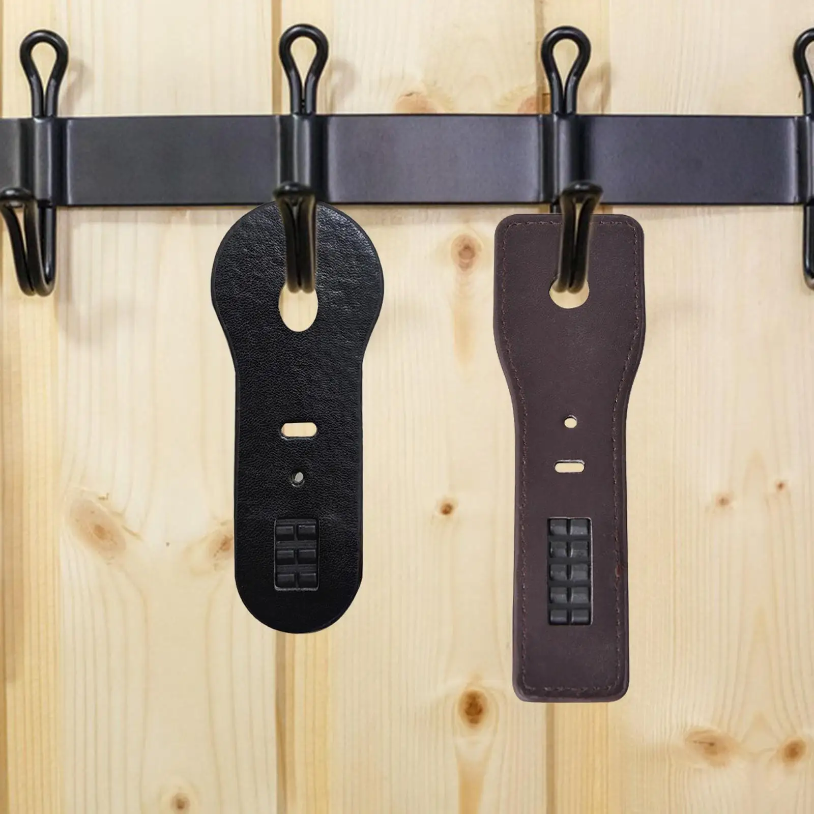 Belt Hanger Simple PU Leather Hanging Mens Belt Holder for Hotel Stores Home
