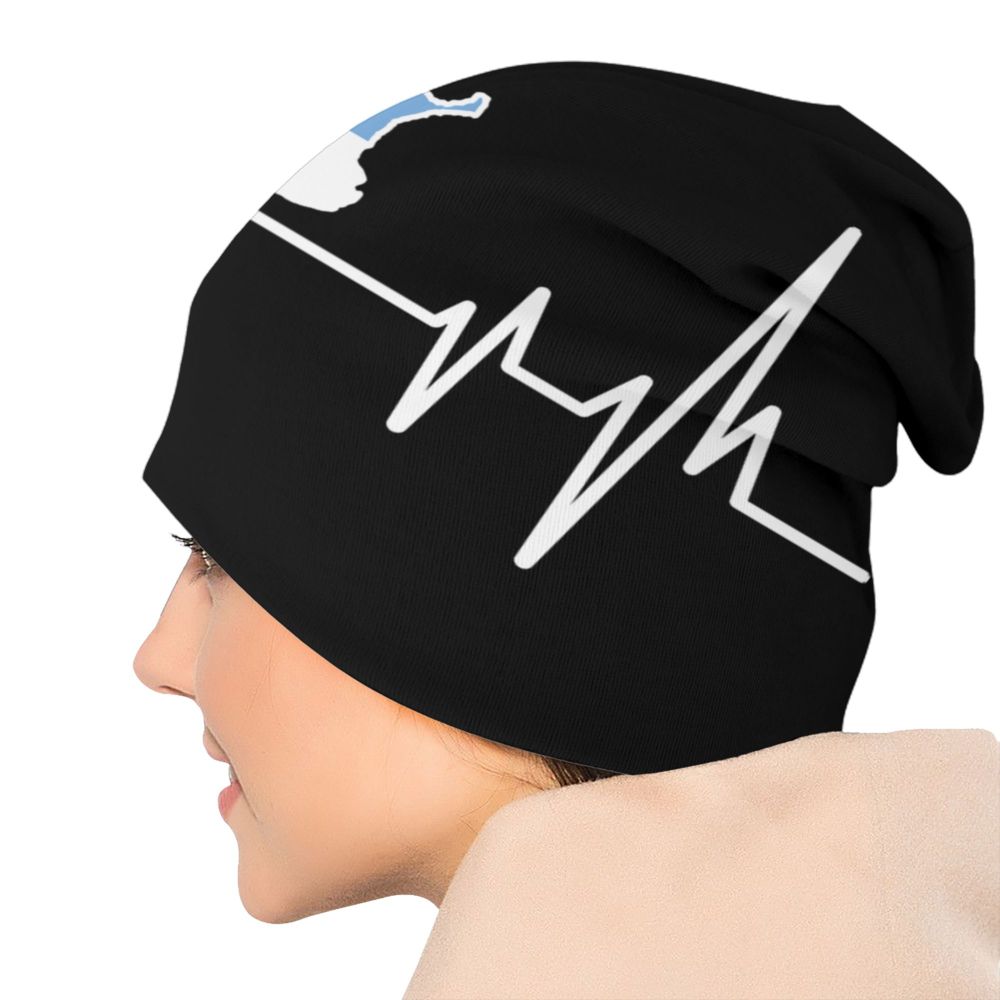 Benutzer definierte Flagge von Argentinien Schädel Mützen Mützen Männer Frauen Unisex Straße Winter warme Strick mütze Erwachsenen Motorhaube Hüte – Detail 17