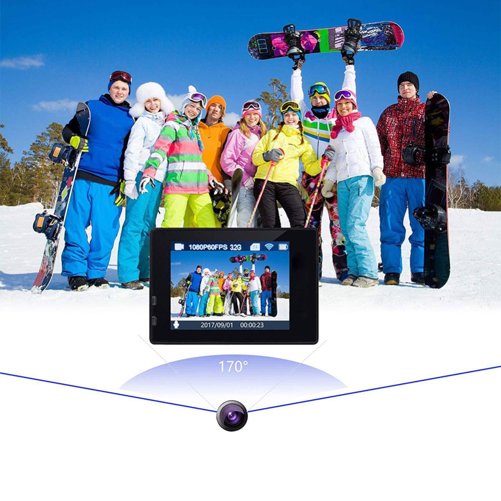 Caméra sport ultra hd 4k étanche avec wifi et télécommande_voghion.com