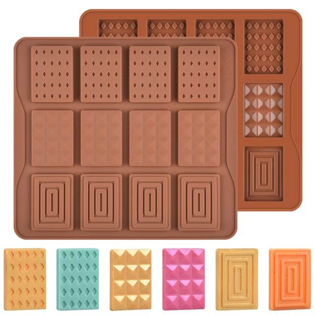 Geometric Square Chocolate Mold, 3d Silicone Mold, Candy Mold, Jelly Mold,  Baking Tools, Kitchen Accessories - Temu