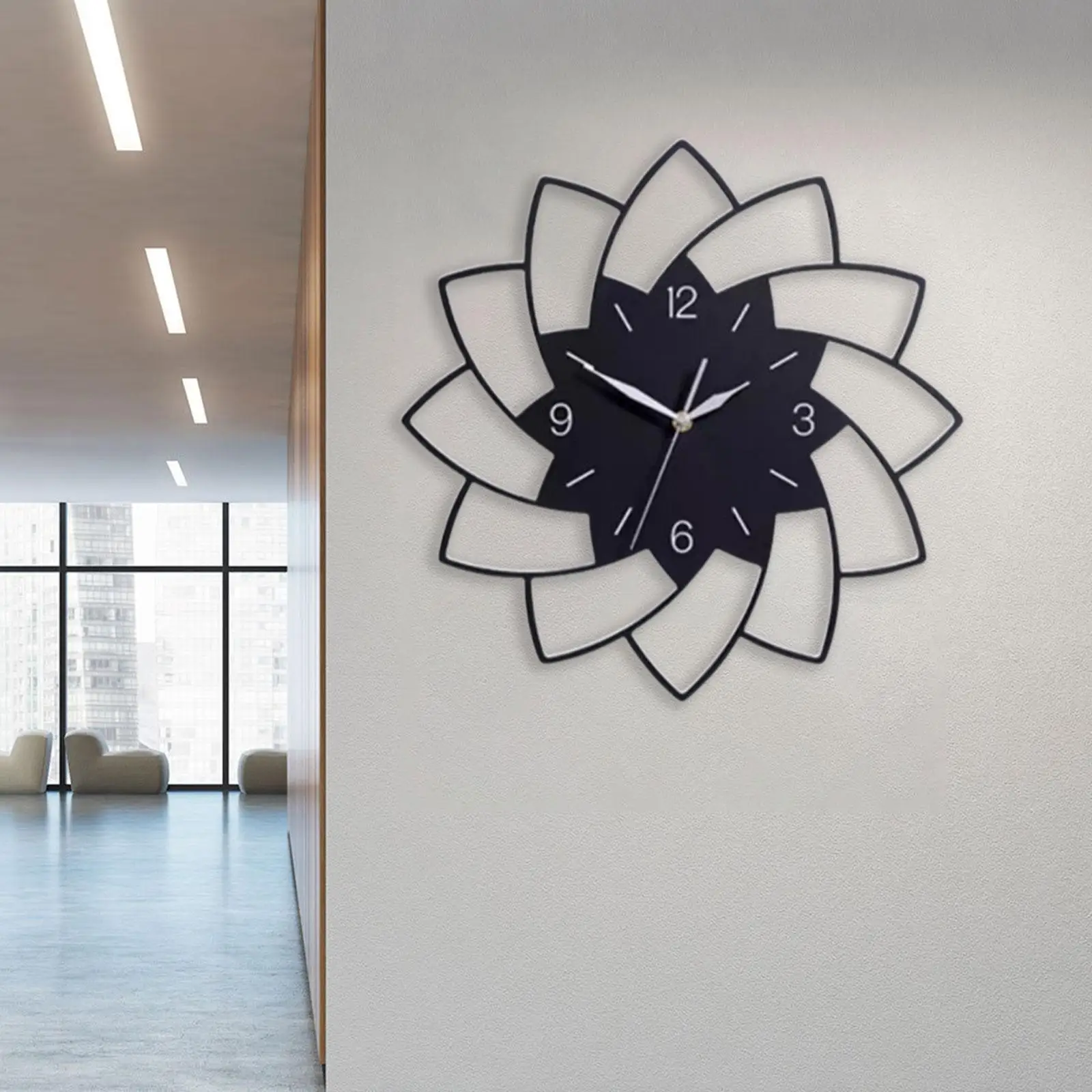 Acrylic Wall Clock Decorative Clocks Modern Silent Flower Shaped Hanging Clock