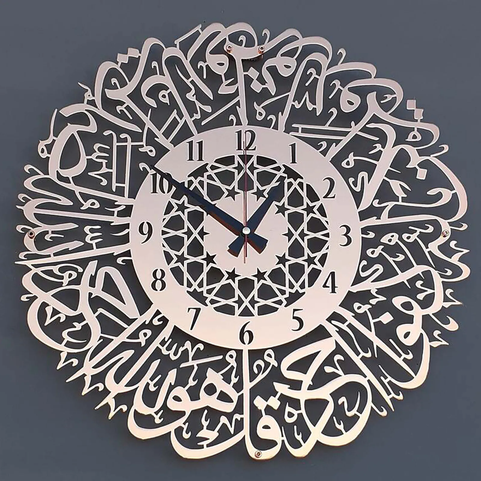 30cm Vintage Wall Clocks Home Acrylic Mirror Decoration Arabic Calligraphy Art Indoor Wall Clock Pendant Wall Clock For Home
