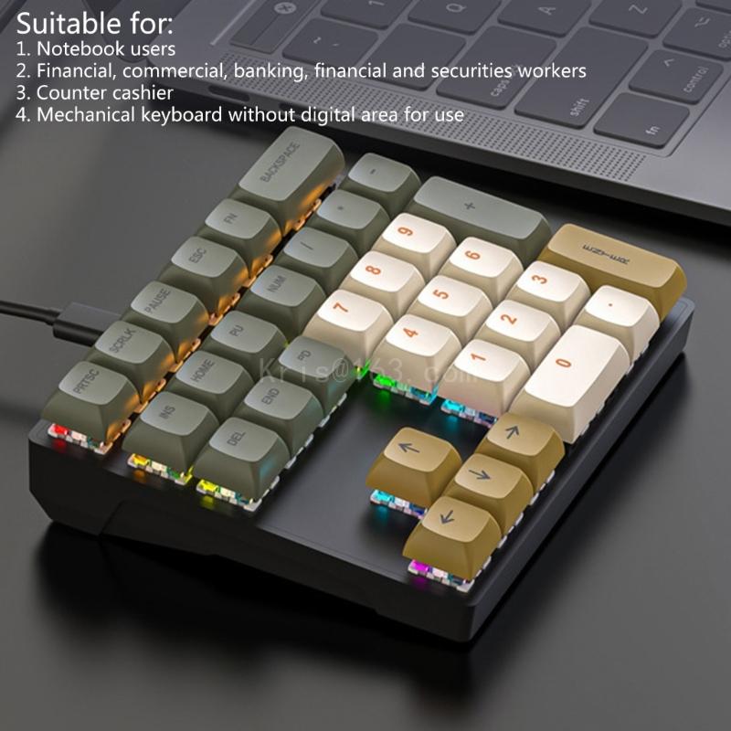 USB teclado numérico externo portátil mini