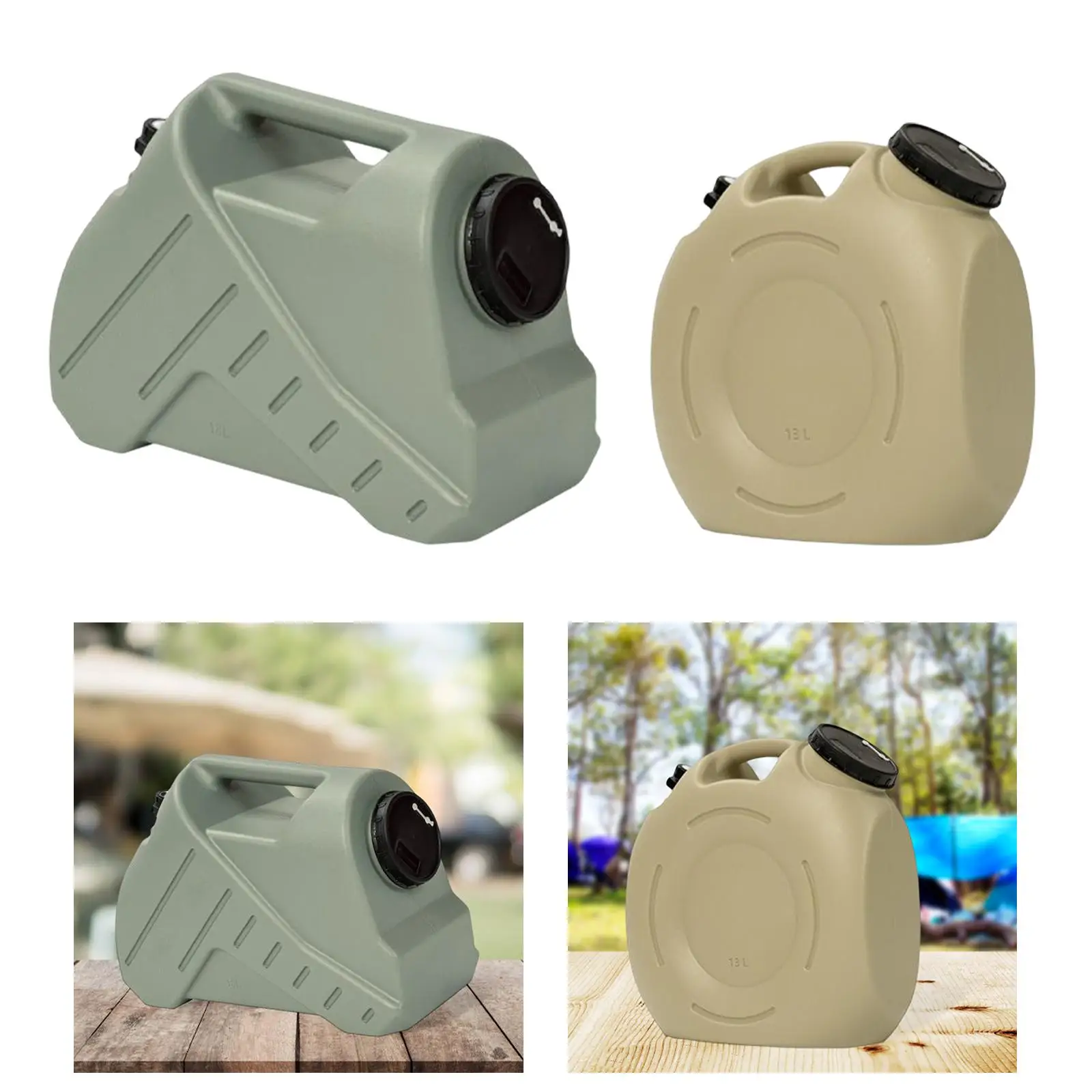 Water Storage Tank with Faucet Water Tank Container Water Jug Canister for Outside Activities Survival Backpacking Tourism BBQ