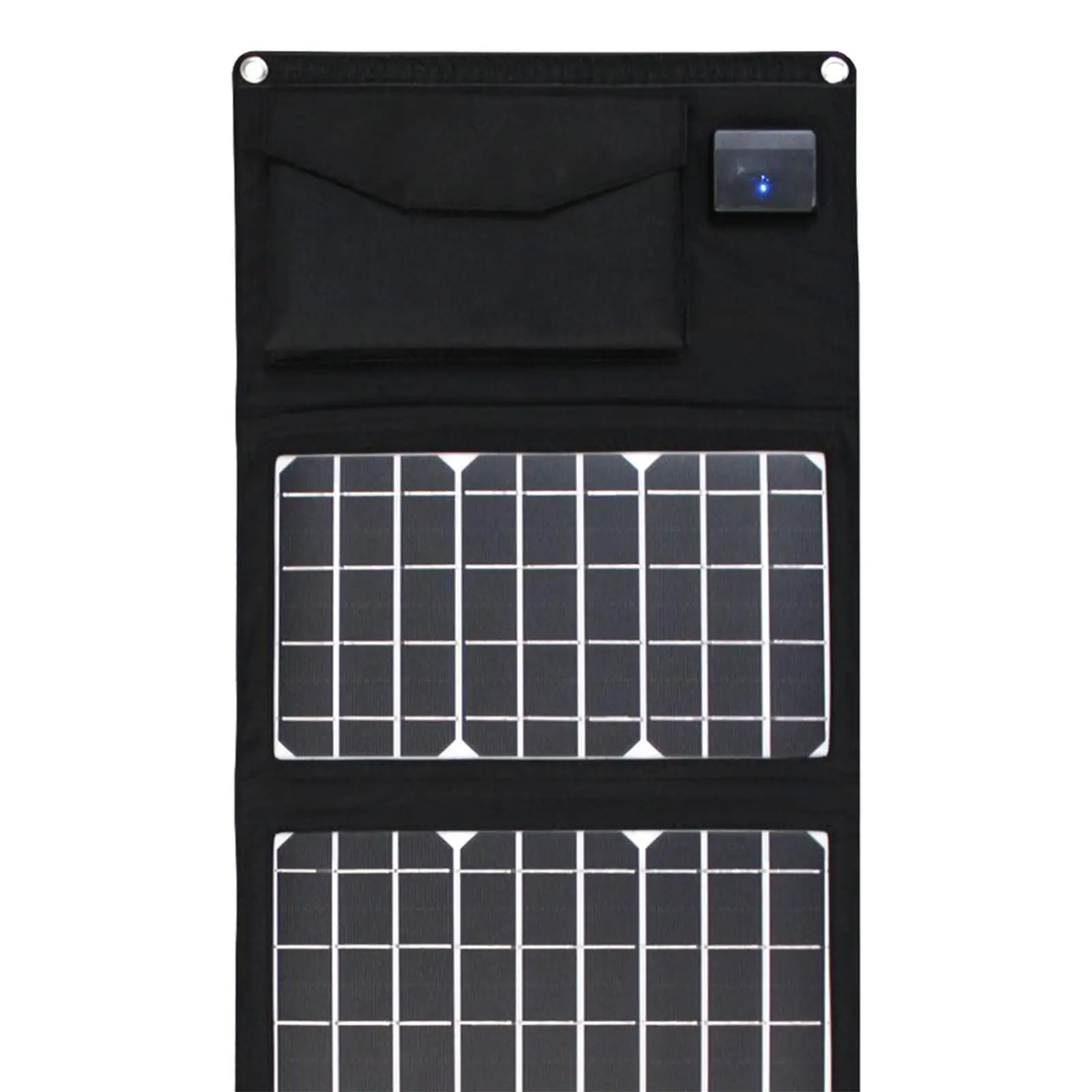 Foldable Solar Charger Outdoor Charging Panel Monocrystalline 28W Portable for Camping Tablet Traveling Hiking Cell Phone