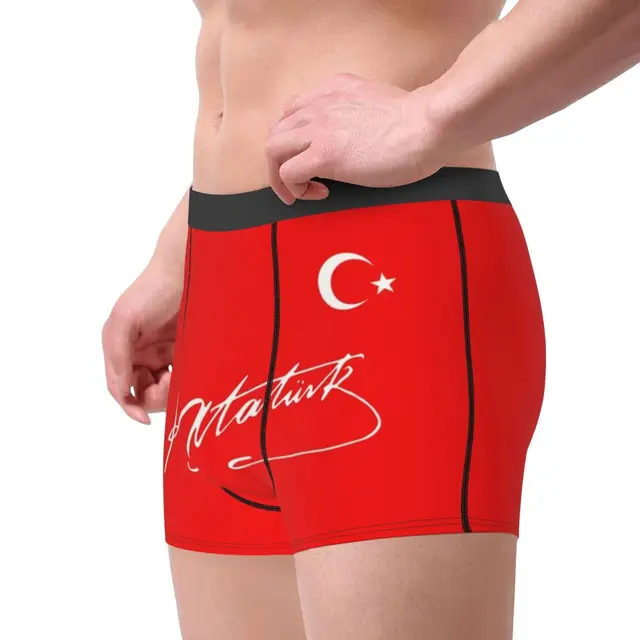 Male Sexy Flag Of Turkey Underwear Patriotism Boxer Briefs Soft Shorts  Panties Underpants