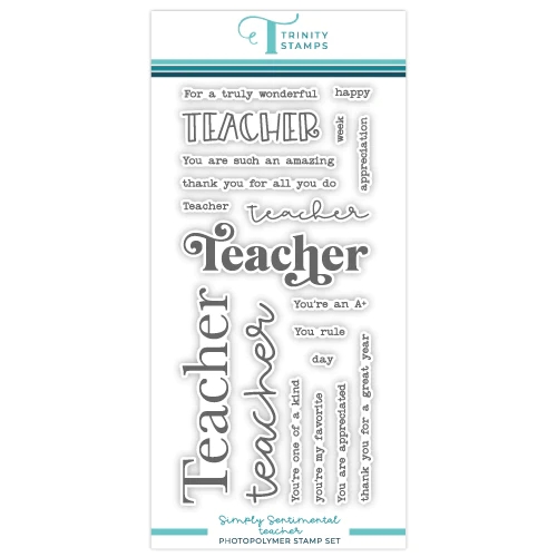 Description Picture 2 of itemNew 2023 Simply Sentimental Teacher Metal Cutting Dies Scrapbooking For Paper Making Embossing Frame Card Clear Stamps Set