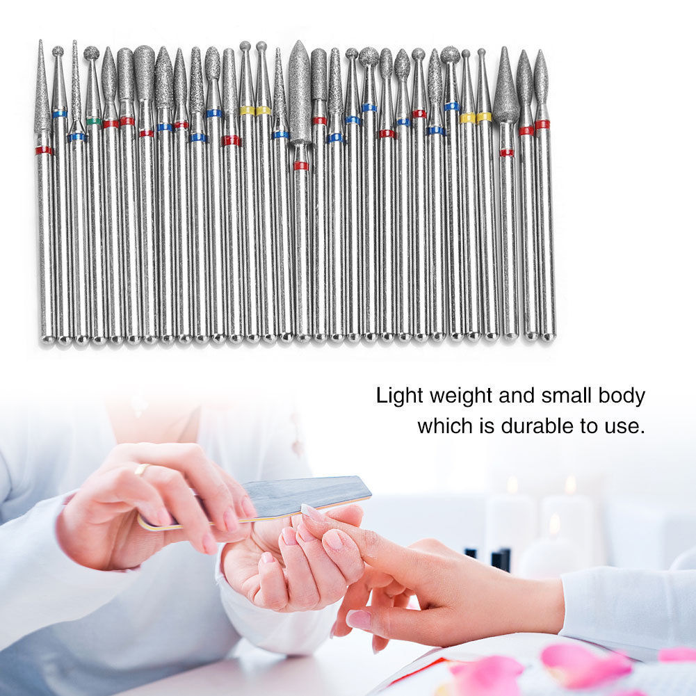 Best of 30pcs / set Professional Milling Cutter Electric Rotary Manicure Machine Accessoires Diamond Nail Drill Bits Set Nail Tools Reviews & Tips - Image 4