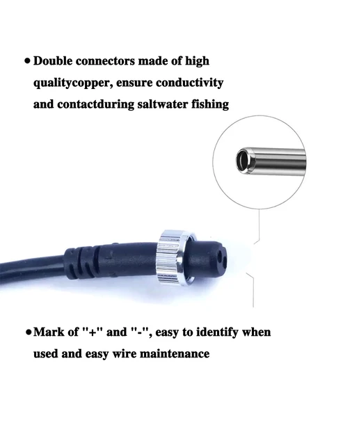 Shimano/Daiwa Electric fishing Reel connecting line Power Cable Battery  connection line Electric Reels Power Cord 300cm 9.84 Ft - AliExpress
