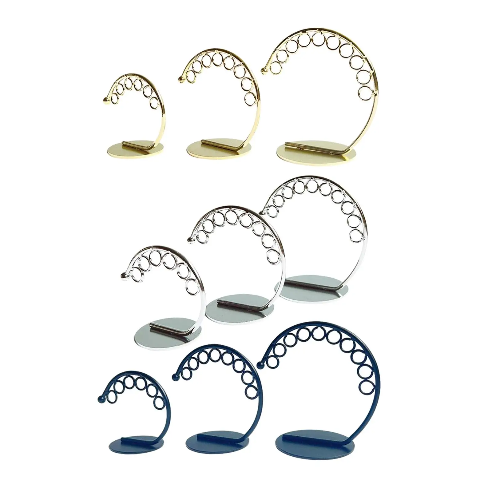 3 Pieces Metal Earring Stand Earring Shelf Rack Jewelry Organizer Jewelry Stand Stud Earring Display Holder for Showroom Retail