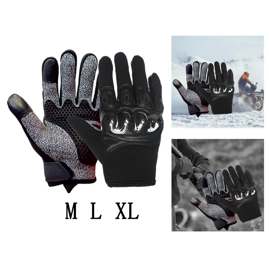 Motorcycle Gloves Anti Slip Adjustable Hand Warmers Racing Gloves Mittens Anti Cut