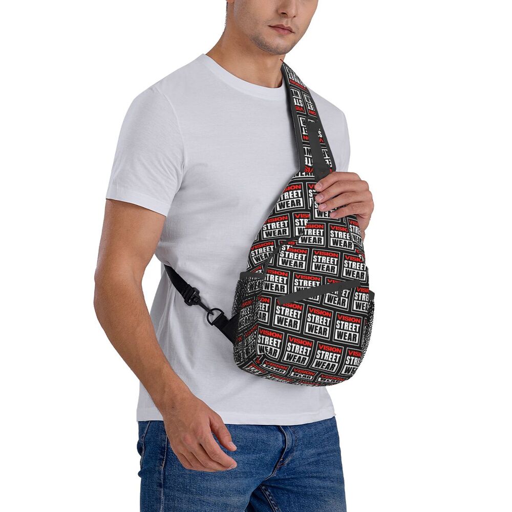 Mochila Crossbody Sling para homens, Vision Street