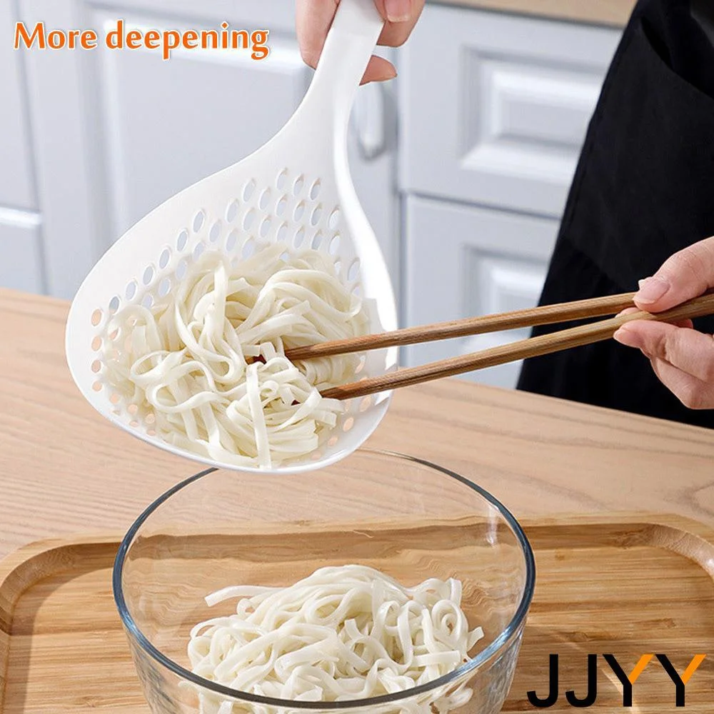Description Picture 6 of itemJJYY Large Size Cooking Slotted Handheld Strainer Colander Spoon Skimmer Strainer with Long Handle For Filter Vegetable Pasta