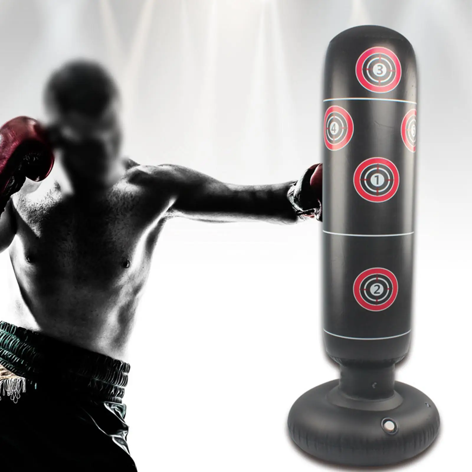 Boxing Punching Bag Boxing Muay Thai Inflatable Boxing Training Exercise Punching Stand Fitness Equipment