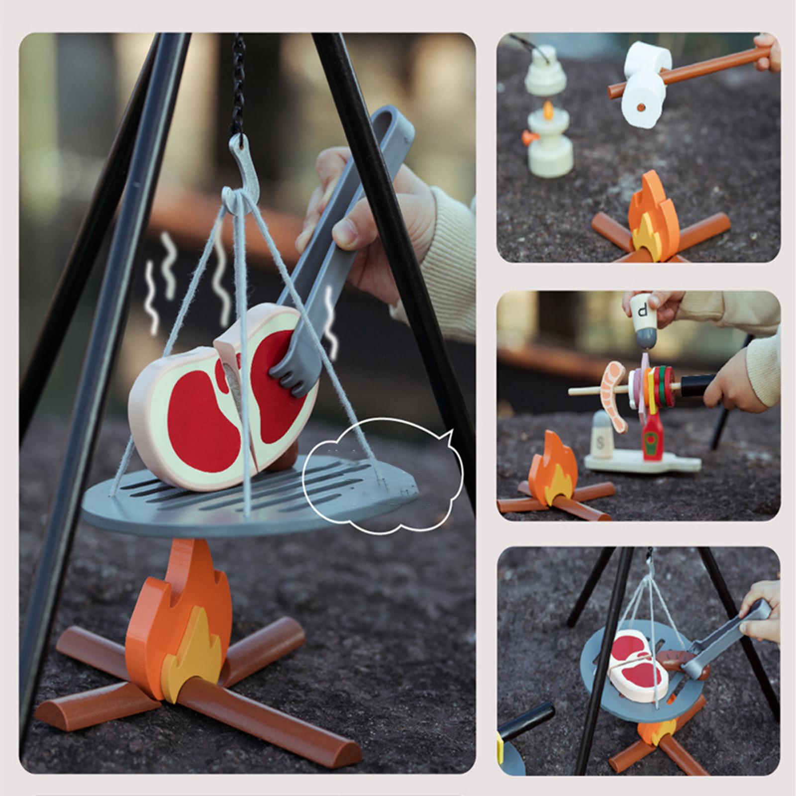 Camping Gear Toy Campfire Toy Learning Educational Toy for Kids Girls Boys Children