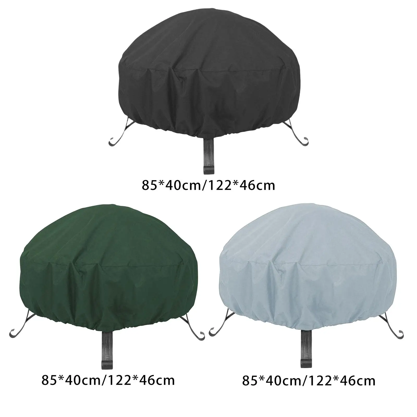 Portable Fire Pit Cover Windproof Outdoor Patio Firepit Sun Protect Durable Brazier Cover for Outdoor Indoor Barbecue Patio