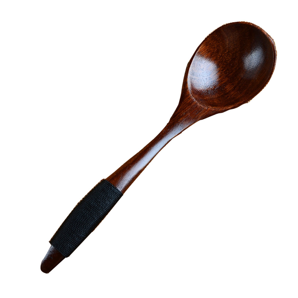 Description Picture 4 of itemWooden Spoon Small Cooking Scoop Teaspoon Catering Household Kitchen Accessories For Coffee Lamian Noodles, Rice,Corn Soup 스푼 #M