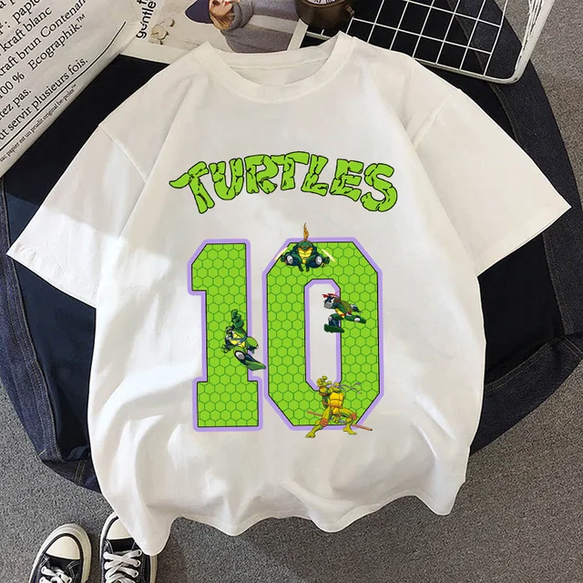 Teenage Mutant Ninja Turtles Baby Boys Number Clothes Children Birthday  Party Cotton T Shirt Anime Cartoon Summer Tee Shirt Gift - AliExpress