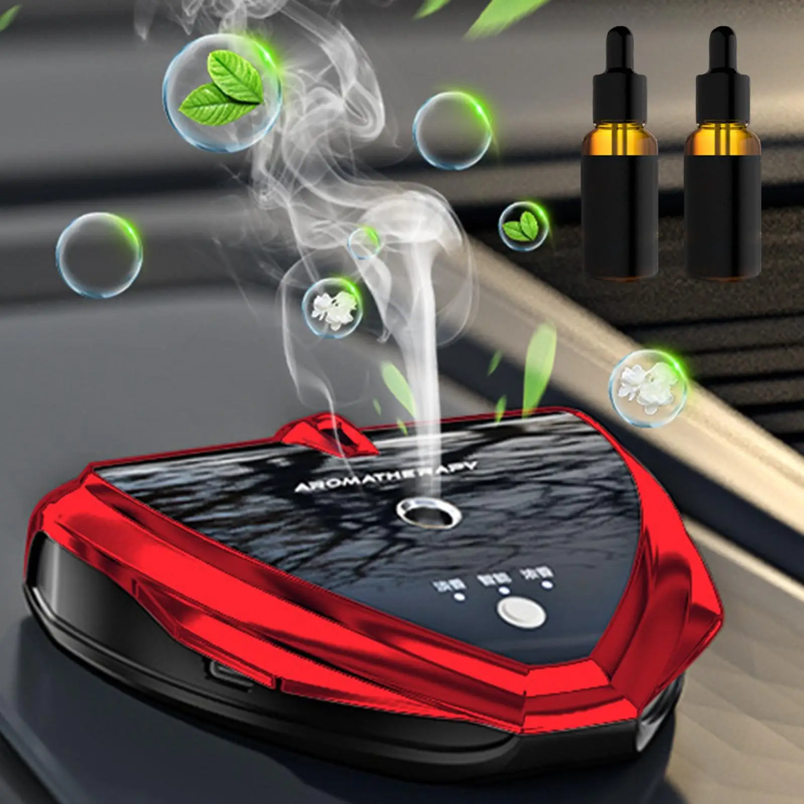 Solar Car Air Freshener Odor  Air Essential Oil Diffuser