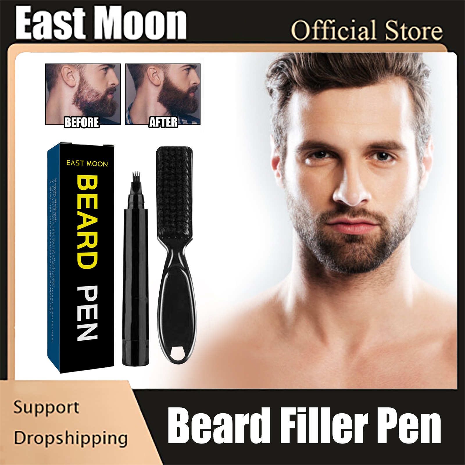 Best of Beard Filler Pen Waterproof Pen Kit Beard Shaping Lasting Repair Moustache Coloring Black Brown Hair Repair Beard Enhancer Pen Reviews & Tips