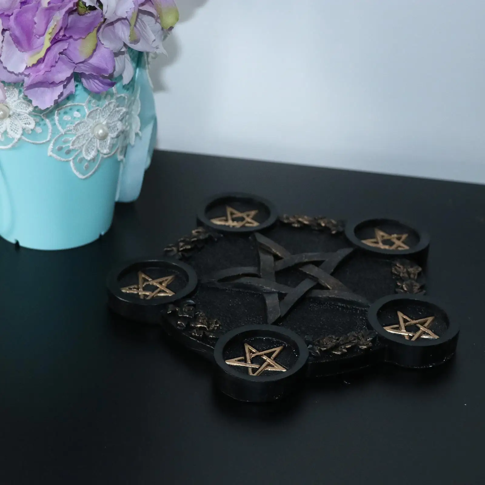 Ceremony Candle Home Tealight Holder Decorative Candlestick Plate Ornament Decoration
