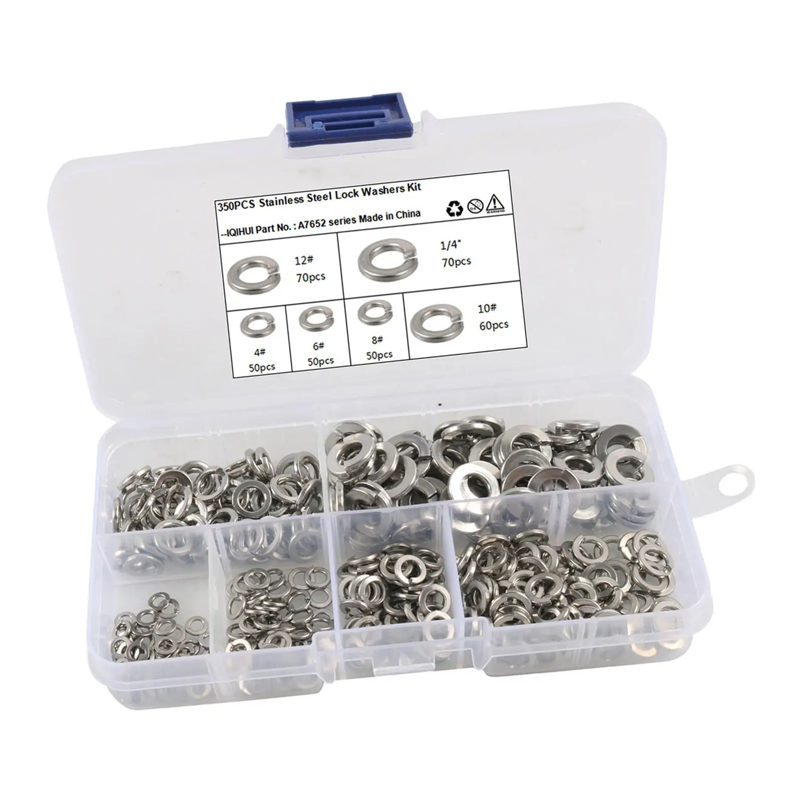 lock Washers Gasket with Clear Box for Hardware Home Decoration Electrical Maintenance