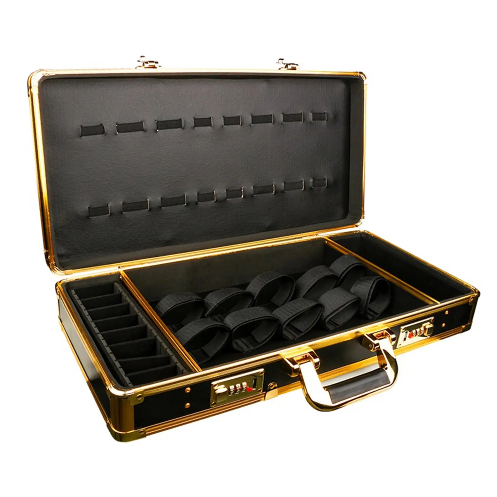 Barber Carrying Case Scissors Suitcase with Password Lock Organizer for Trimmers Combs Travel