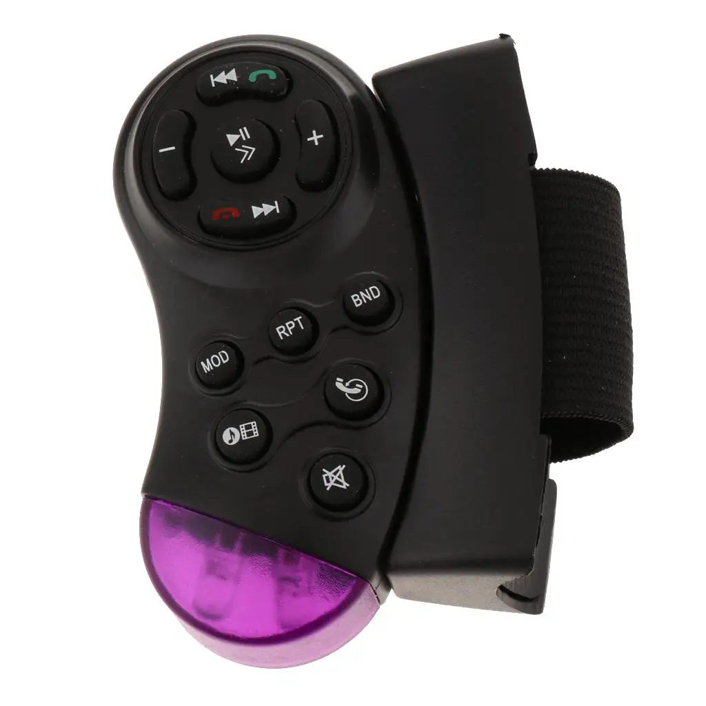 Car Steering Wheel Controller, 11-Key Button DVD MP3 Player Wireless Remote Controller ABS Plastic for Most Vehicles