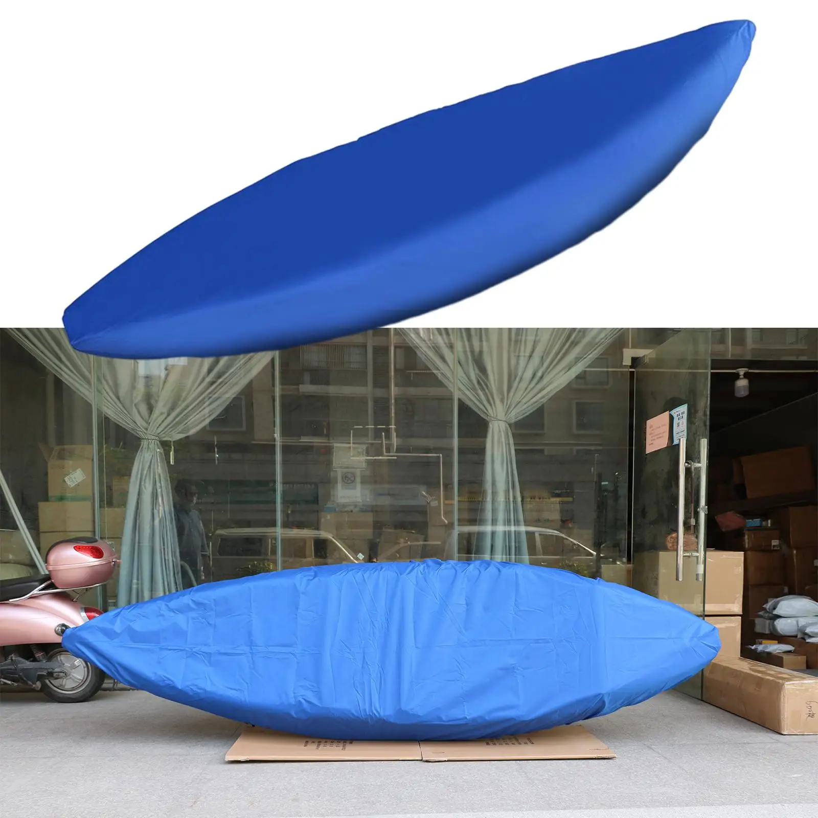 Blue Kayak Cover UV Block Paddle Board Cover Storage Fishing Boat Dust Cover Canoe Waterproof Oxford Cloth Protector Shield