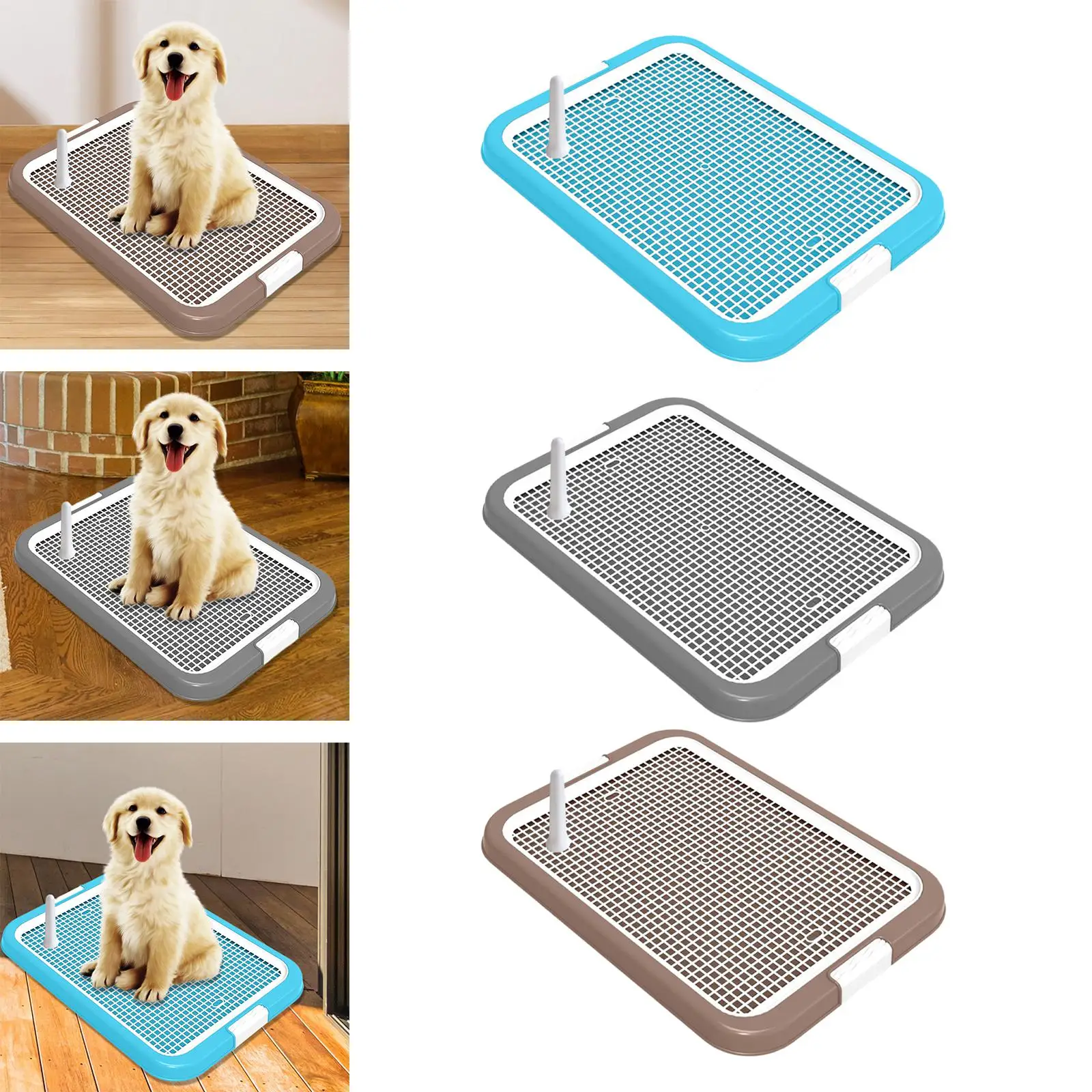 Dog Toilet Training Potty Tray Pee Pad Holder Trainer Toilette Pet Litter Box for Apartment Indoor Outdoor Puppy Kitten Bunny