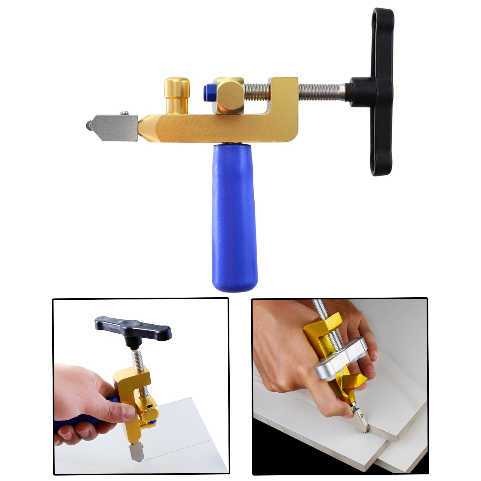 Easy Glide Glass Tile Cutter Mirror Cutting 2 in 1 Tool Breaker Steel Blade