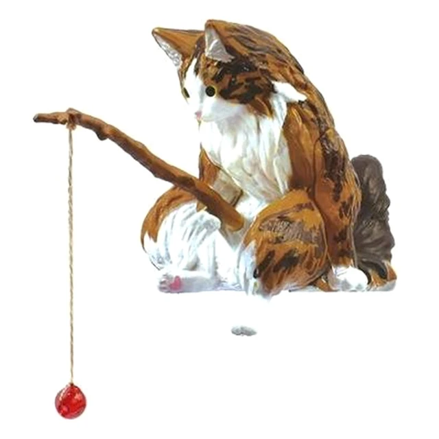 UJEAVETTE® Cat Fishing Figurine Fish Tank Cat Decorations for Backyard Room  Cafe Quantity 5 : : Home & Kitchen