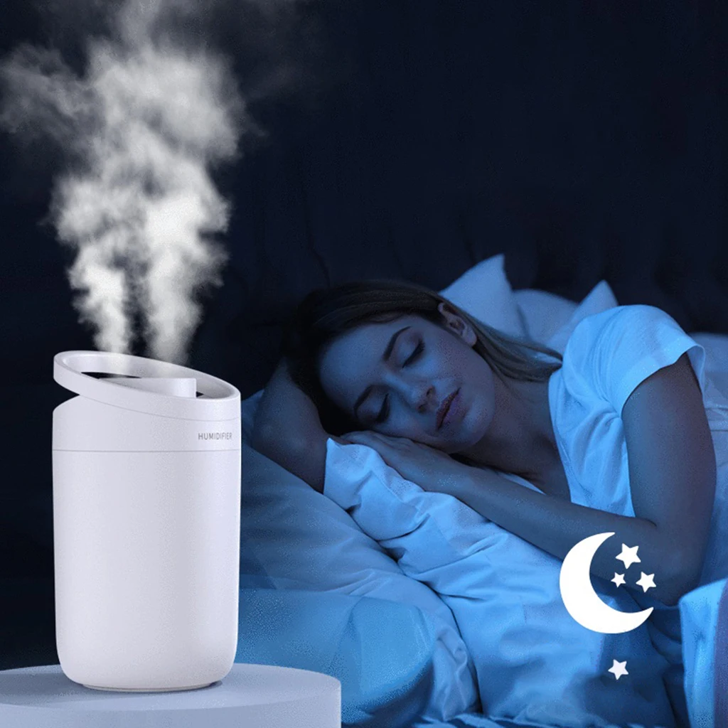 Colorful LED Home Bedroom Air Humidifier USB Powered 3000ml for Yoga Office, Night Light