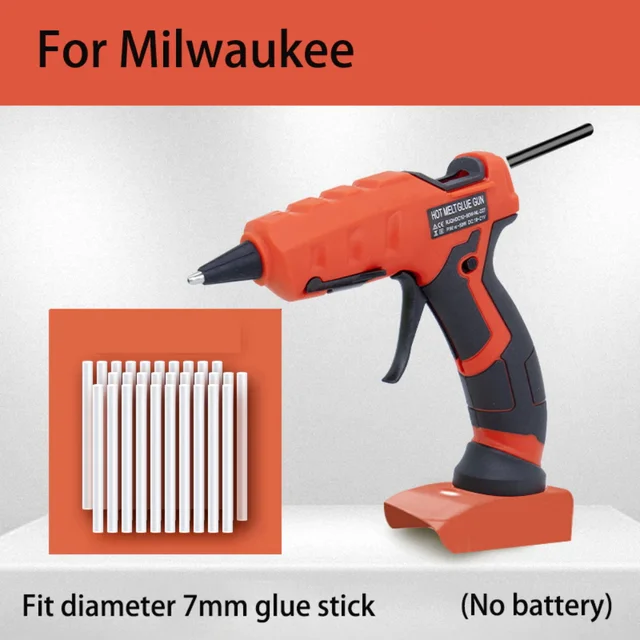 Hot Glue Gun for Milwaukee 18V Battery Cordless Hot Glue Gun With 7mm Glue  Sticks for Arts&Crafts&DIY Electric Heat Repair Tool - AliExpress