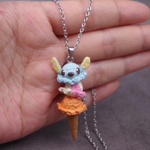 Kawaii Disney Stitch collana orecchini braccialetto cartone