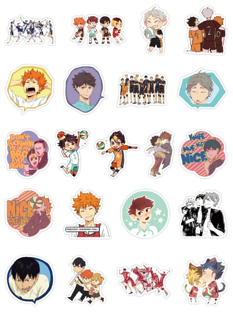  Zutena 100pcs Haikyuu Stickers for Water Bottles Laptop Cars  Bumper Skateboard iPad Phone Case Bike,Waterproof Vinyl Japaness Anime  Haikyuu Sticker for Kids Teens : Electronics