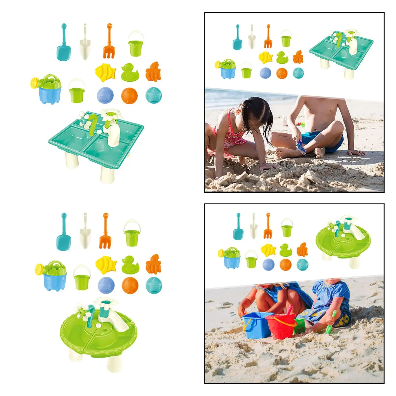 13x Sand Water table Showers Outdoor Toys Pond Water Table kid water Table for Backyard Indoor Outside Outdoor Children