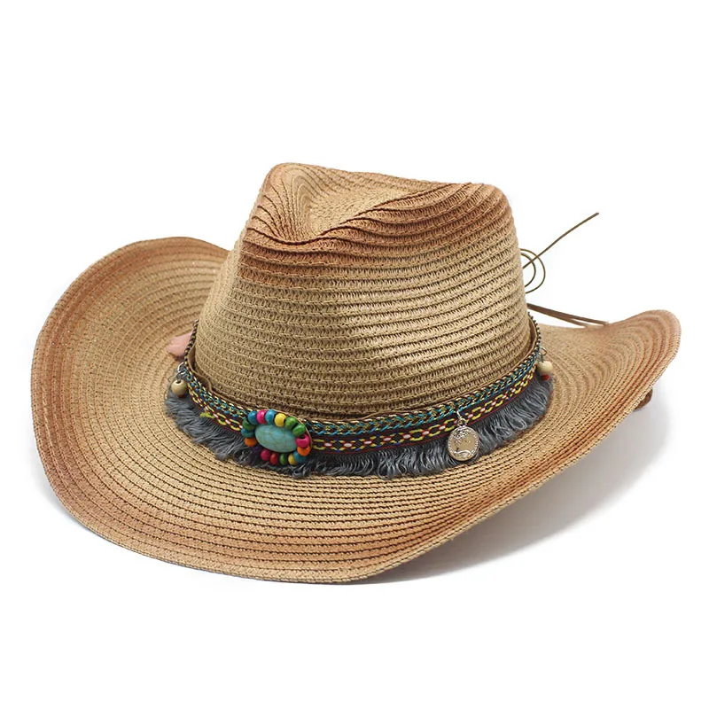 Cowboy Hats for Women, Brown Cowgirl Hats Classic Straw Western Hats for  Women Music Festival Party Beach.