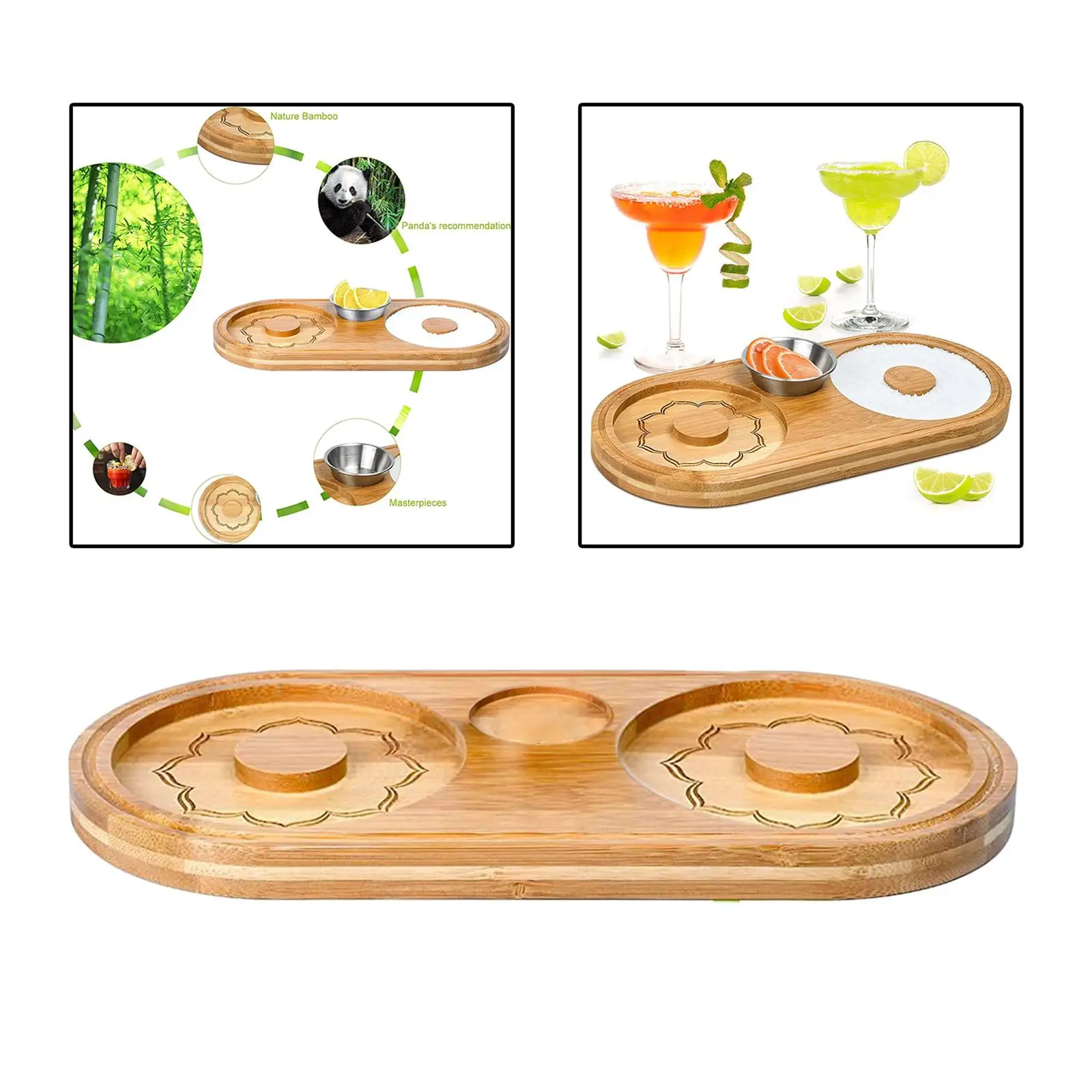 Bar Glass Wooden Salt Boxs Spice Container Glass Wooden Salt for Home Margarita Cocktails Drinks Mixing