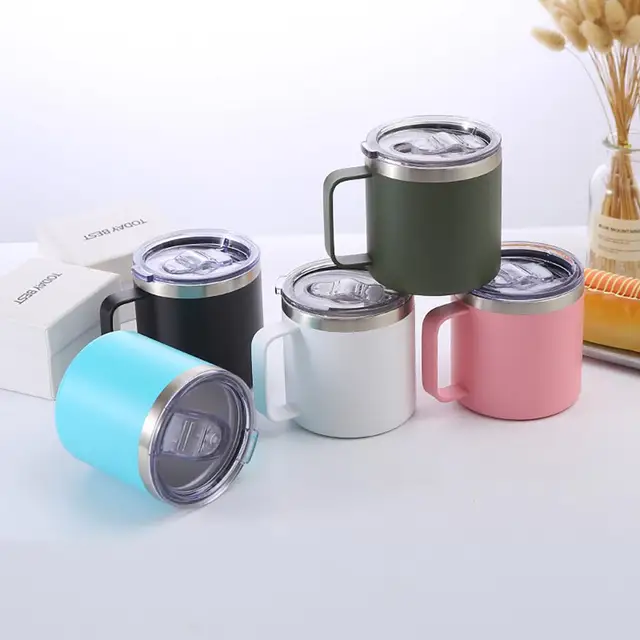 12oz Vacuum Mug Stainless Steel Coffee Cup Lidded Milk Water Cup Insulated  Mug Tumbler Cup Coffee Mug Drinking Cup Tazas De Café - Vacuum Flasks &  Thermoses - AliExpress
