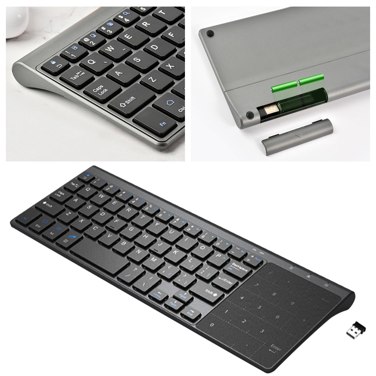 Mini Wireless Keyboard with USB Receiver Sensitive for PC Notebook Remote Keyboard Mouse Combo Portable Sensitive Touchpad Slim
