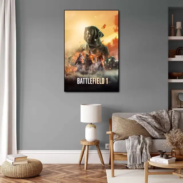 Battlefield 1 Video Game Poster Canvas Art Poster and Wall Art 