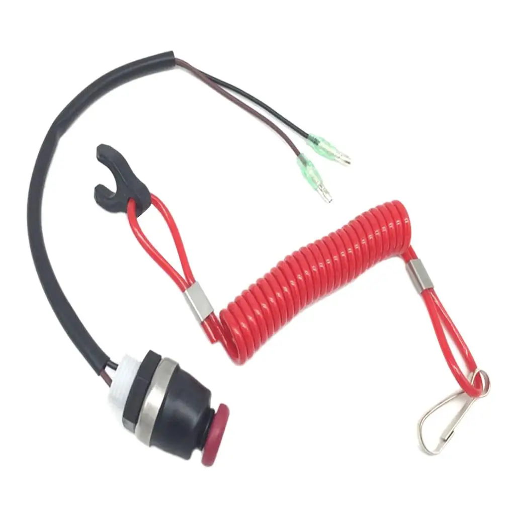 Kill Switch with Safety Tether Coiled lanyard 27.5cm Long - Universal Kill Switch Kit