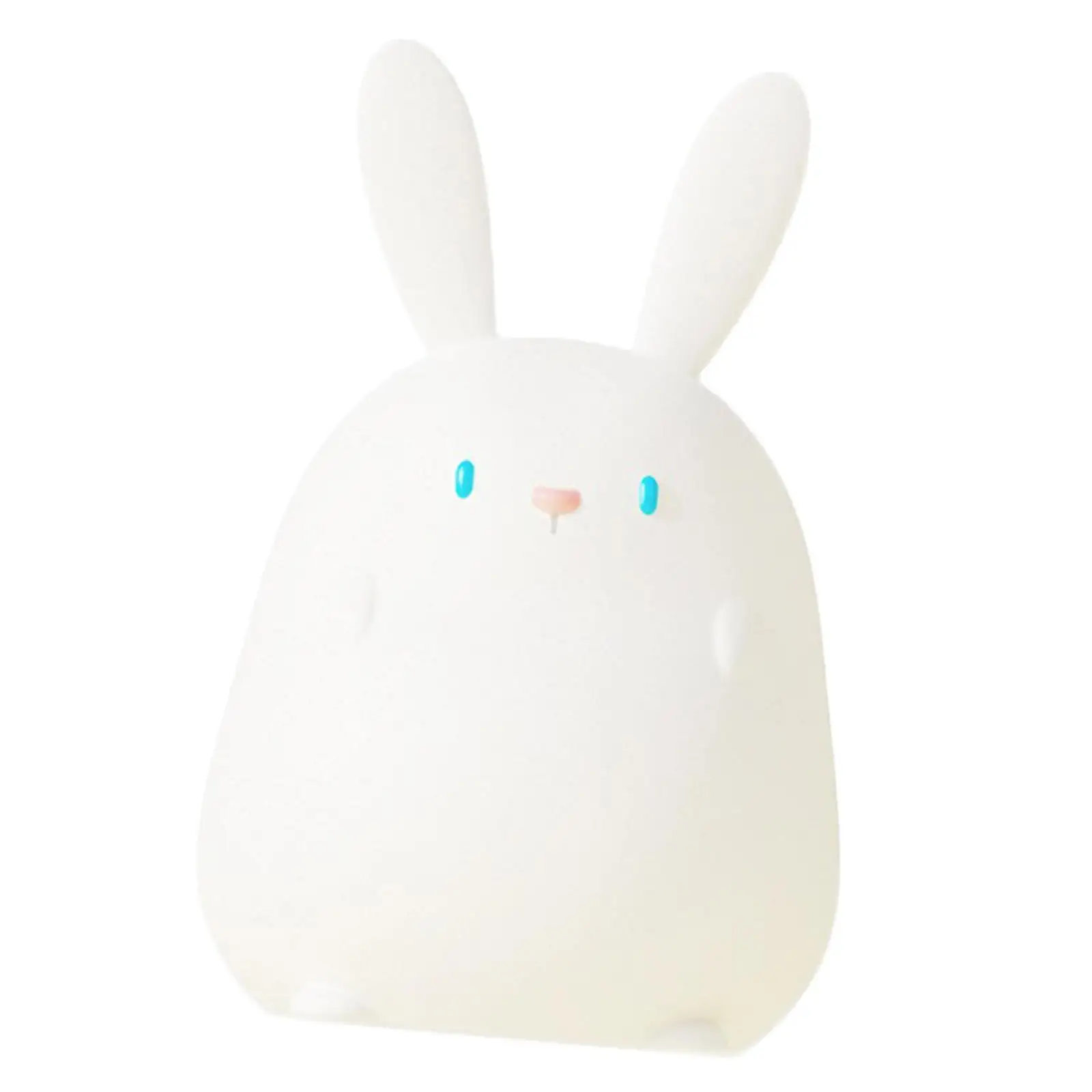 Bunny Night Light Decor USB Rechargeable Rabbit Crafts Timing Nightlight Cute Bedside Lamp for Centerpieces Desktop Living Room