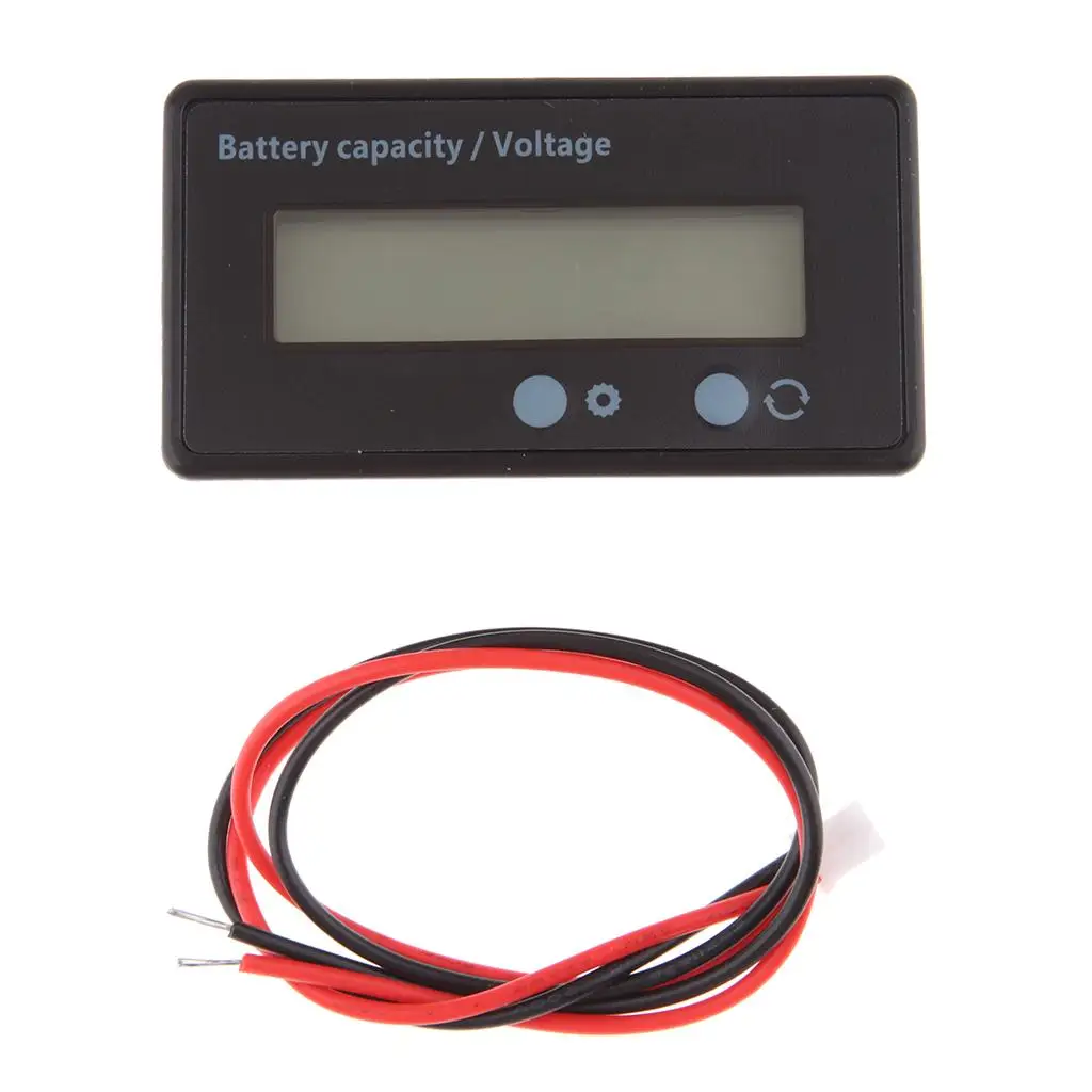 12V 24V 36V 48V LCD Lead Acid Battery Capacity Indicator Volt Meter GY-6S