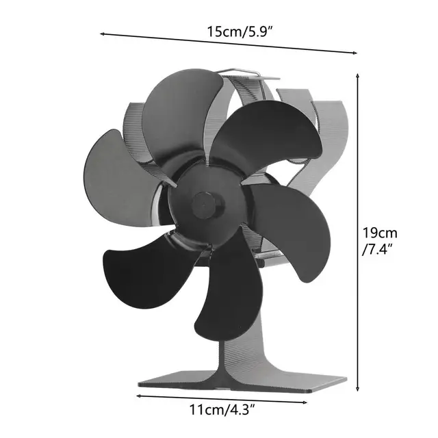 Novel Heat Powered Fan Heat-powered 25dB Smooth Rotation Stove Fan