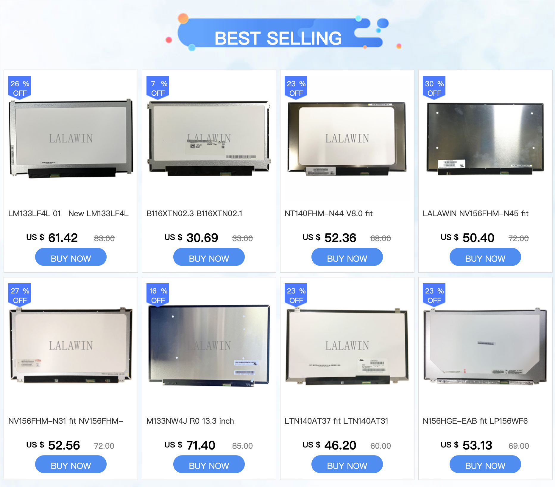 N140HCA-E5B N140HCE-ET2 NV140FHM-N4F NV140FHM-N4U Matrix Tela LCD EDP